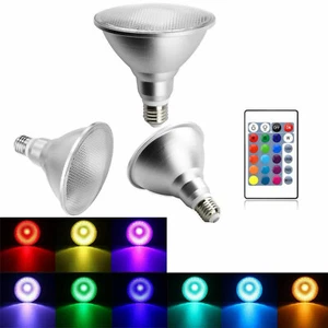 Dimmable 10W 20W PAR30 PAR38 E27 RGB LED Light Bulb Spot Flood Lamp With Remote - Picture 1 of 15