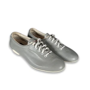 Paul Wright PW Dance Shoes Silver Grey Leather Upper Vintage Retro Size 5 - Picture 1 of 12