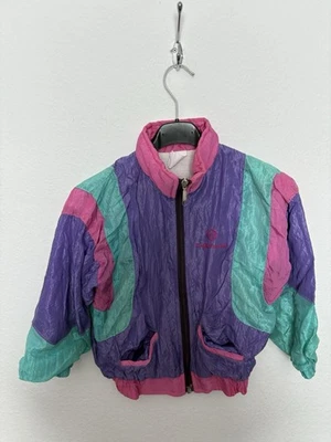 Sergio Tacchini Vintage Kids Trainingsjacke Lila Bunt Gr.128 Retro 90s  - Bild 1 von 4