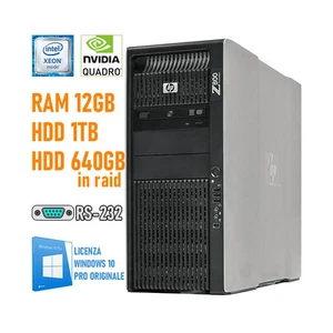 WORKSTATION HP Z800 2X INTEL XEON NVIDIA QUADRO 2000D 12GB HDD 1TB + 640GB - Foto 1 di 3