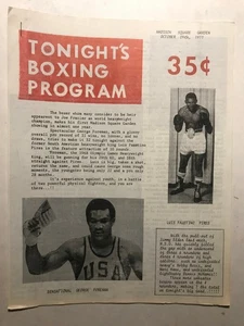 1971 Madison Square Garden Boxing Program George Foreman vs Luis Faustino Pires - Bild 1 von 1