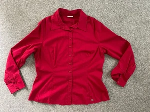 Street One Bluse, Gr. 44 eher 42, rot - schwarz gestreift, TOP - Bild 1 von 14