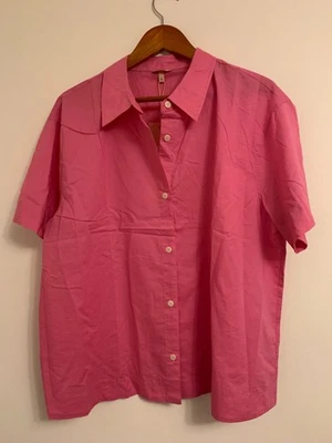 Conjunto de pijama corto Eberjey algodón orgánico rosa liso XL NUEVO CON ETIQUETAS Foto 1 de 4