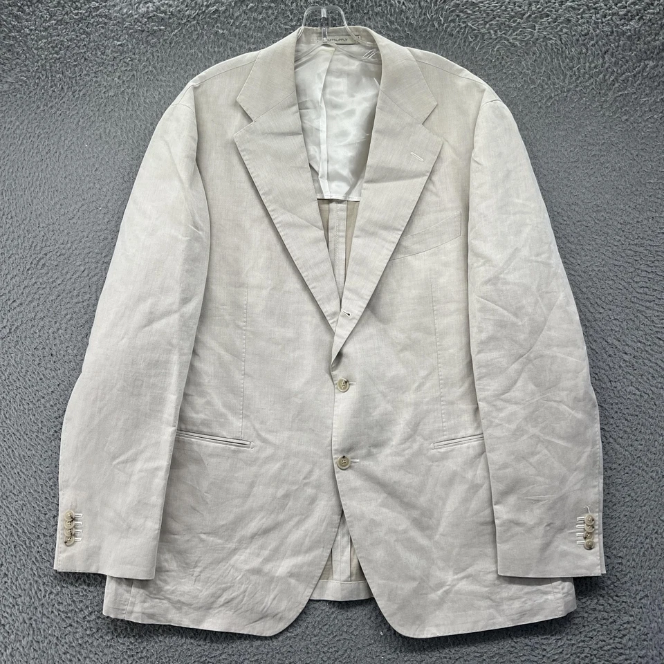 Blazer Suitsupply Para Hombres 48R EU 58 3 Botones Lino Abrigo Deportivo Chaqueta Calce Ajustado Foto 1 de 4