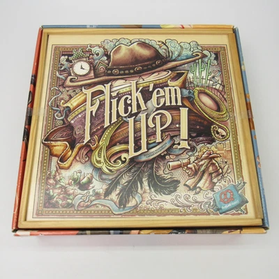 Flick ‘em Up! Board Game Wooden Crate Version Pretzel Games Wood Components - Image 1 of 4