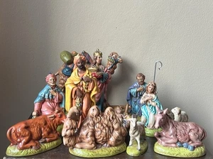 Atlantic Form Weihnachtskrippe Set 13 Teile Vintage Strass Christlicher Urlaub - Bild 1 von 14