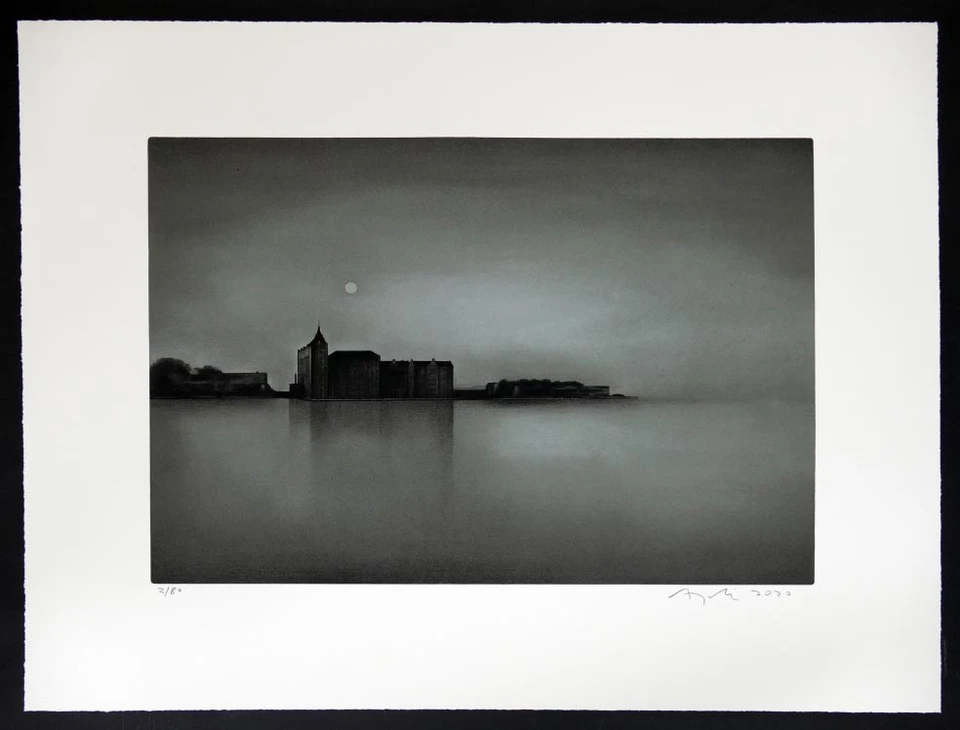 Eduard ANGELI, Venedig - Insel Giudecca - Lithographie in Farbe aus 2020 - Bild 1 von 1