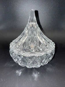 Hershey’s Kisses Crystal Clear Covered Candy Dish By Godinger, 5", Brand New - Picture 1 of 6