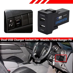 Für Mazda RX8 Für Ford Ranger Auto Dual USB-A QC3.0 Ladegerät Buchse Steckdose - Bild 1 von 9
