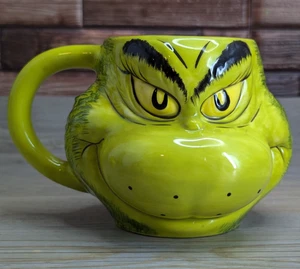 Grinch Who Stole Christmas Sculpted 3D Ceramic Coffee Mug Dr. Seuss 2018 Vandor - Bild 1 von 9