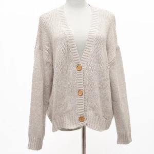 One Grey Day Oatmeal Mohair Blend Button Cardigan Size Large - Picture 1 of 10