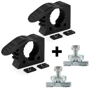 Supporto Universale in Gomma con Raccordi a Vite Airline 6x30 mm, Set di 2, Nero - Foto 1 di 7