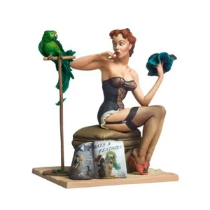 1/22 80mm Resin Model Kit Beautiful Girl and Parrot Pin Up Unpainted - Picture 1 of 4