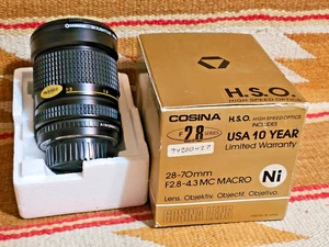 SWEET COSINA 28-70mm F/2.8-4.3 MC OBIETTIVO MACRO per Nikon AI COME NUOVO con tappi + lucernario 1A - Foto 1 di 14