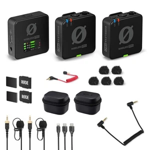 Rode Wireless Pro Digitales 2-Kanal Drahtlos-Mikrofonset + ADP07 TRS-TRRS Kabel - Picture 1 of 9