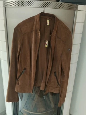 Lederjacke milestone, 38, Cognac, Braun, Ziegenveloursleder Wie Neu - Bild 1 von 4