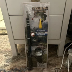 Fishing Adventures Teleskop Spinnerrute Rolle mit Schnur Schwimmer Senker ~ Kinder ~ Angeln - Bild 1 von 2