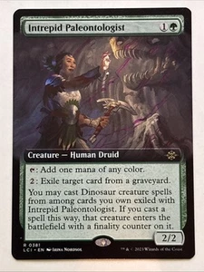 Magic The Gathering Las Cavernas Perdidas de Ixalan Intrépido Paleontólogo Arte Extendido 0381 Casi Nuevo Raro - Imagen 1 de 2