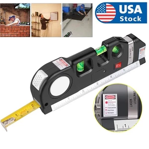 Multipurpose Vertical Horizon Measuring Tape Aligner Metric Rulers Laser Level - Picture 1 of 8