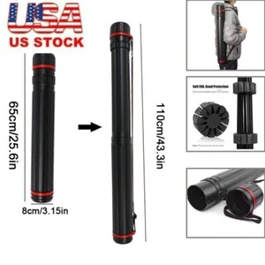 Adjustable Arrow Quiver Foam Rack Shoulder Tube Archery Case Back Quiver Hunting - Picture 1 of 12