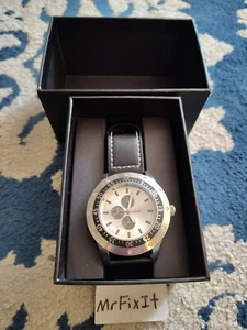 Ranger Watch by Boulder Creek - Quartz, leather band, with box (needs battery) - Picture 1 of 7