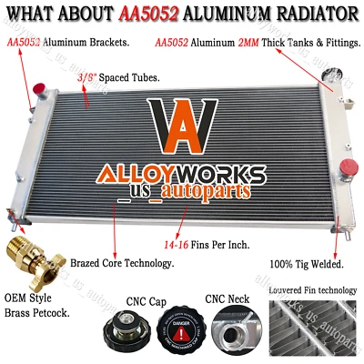 4 Rows Aluminum Radiator Fit 1994-2002 Dodge Ram 2500 Ram 3500 5.9L L6 1995 1996 - Imagem 1 de 4