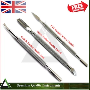 Cuticle Pusher Trimmer Cutter Dual Scraper Removal Manicure Pedicure - Picture 1 of 4