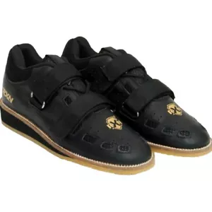 RXN Leder Gewichtheben Schuhe Schwarz Gold Herren Größe 7 Neu Training Komfort - Bild 1 von 24