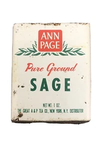 Vintage A&P Ann Page 1 Unze rein gemahlener Salbei Gewürzdose - Bild 1 von 5