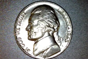 1943-P SILBER JEFFERSON NICKEL UNC #J009 - Bild 1 von 2