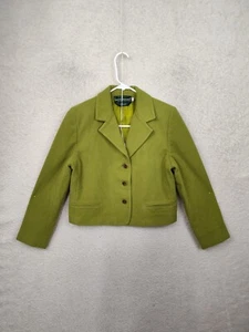 Harve Benard Women Suit 6P Green Nylon Blend Long Sleeve Classic Fit Blazer - Picture 1 of 17