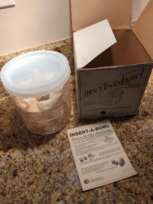 1980's Vintage Food Processor "Insert-a-Bowl" Bowls with Lids - Image 1 of 4