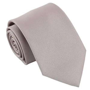 Corbata clásica estilo moderno formal de sarga lisa topo desierto para hombre de DQT - Imagen 1 de 3