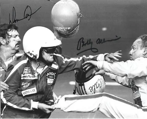 NASCAR LEGENDS BOBBY DONNIE ALLISON SIGNED 8X10 YARBOROUGH FIGHT ALABAMA GANG - Picture 1 of 1