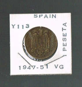 SPAIN COIN 1947 ( 49 ) KM775 (Y 113) REGENT FRANCISCO FRANCO...SCARCE COIN - Picture 1 of 2