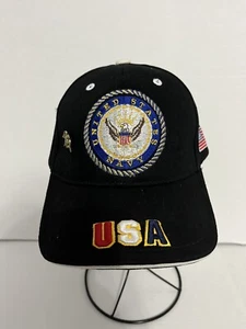 USA Navy Braided Embroidered Logo Santo Cap With Eagle Hat Pin Adjustable Fit - Picture 1 of 9