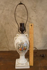 Antique Porcelain Vase Table Lamp Parts or Repair No Shade Bakelite Old Plug - Picture 1 of 11