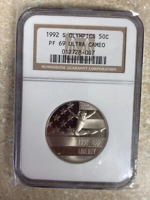 1992-S Olympics Gymnastics Modern Commemorative Half .50 PF 69 Ultra Cameo NGC - Image 1 of 4