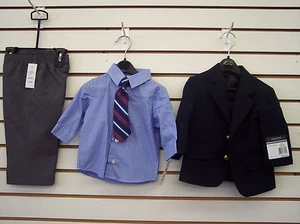 Kleinkind Jungen $ 79,50 Nautica blau & grau 4-teiliger Anzug Größen 12 Monate & 24 Monate - Bild 1 von 9