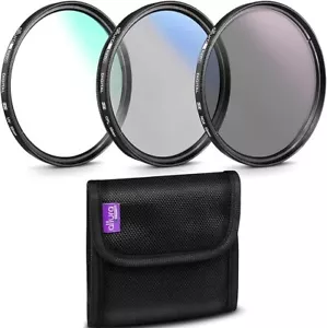 55MM Lens Filter Kit Altura Photo (ND4 Filter, CPL Filter, UV Filter) + Case - Picture 1 of 7