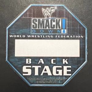 WWF WWE 2000 Smackdown Vintage Satin Backstage Pass Unused - Picture 1 of 1