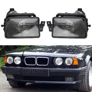 Fog Light Driving Lamp Cover For BMW 5-Series E34 M5 Style 1988-1995 Left+Right - Picture 1 of 12