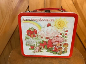 Porta pranzo vintage 1980 Aladdin fragola shortcake in metallo (8154) - Foto 1 di 10