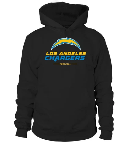 LOS ANGELES CHARGERS FOOTBALL TEAM LOCKUP HOODIE UNISEX GIFT FAN ALL SIZE Cover