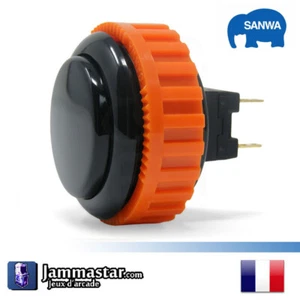 Boutons arcades originaux Sanwa Denshi OBSN-30 - Genuine Sanwa - Noir - Black - Photo 1/3