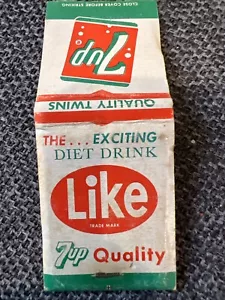 Vintage Like Diet 7•up Seven Up Matchbook Drink Soda Advertising Ads E1C - Picture 1 of 4