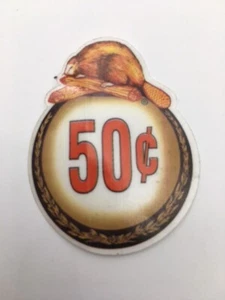 Authentic Inside the Globe Beaver Vending 50 cent Decal Sticker with Iconic Logo - Picture 1 of 2