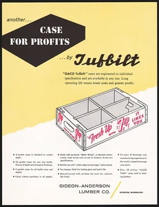 Vintage flyer 7 UP white wooden crate Gideon Anderson Lumber Missouri n-mint+ - Picture 1 of 2