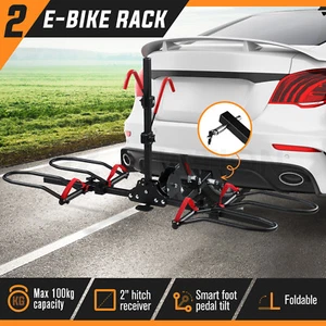 2 E Bike Rack Bicycle Holder Carrier Car SUV Rear Hitch Mount Platform Stand - Picture 1 of 11