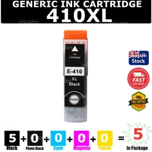 5x Generic Ink Cartridge 410XL 410 XL Black For Epson XP530 XP540 XP640 XP900 - Picture 1 of 2